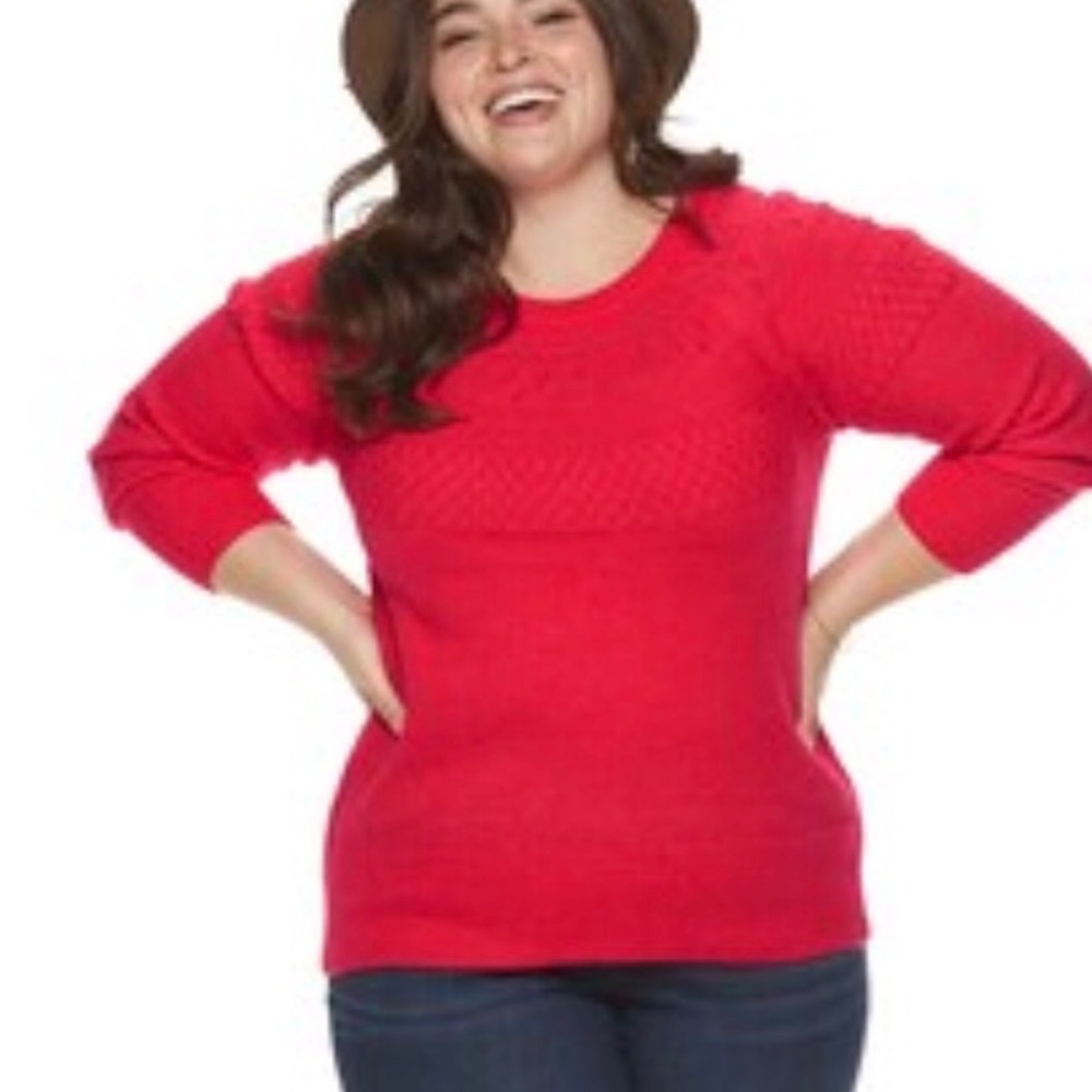 Cerise red super soft sweater by Evri